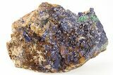 Azurite, Malachite, Barite & Cubic Fluorite Association - Morocco #217782-3